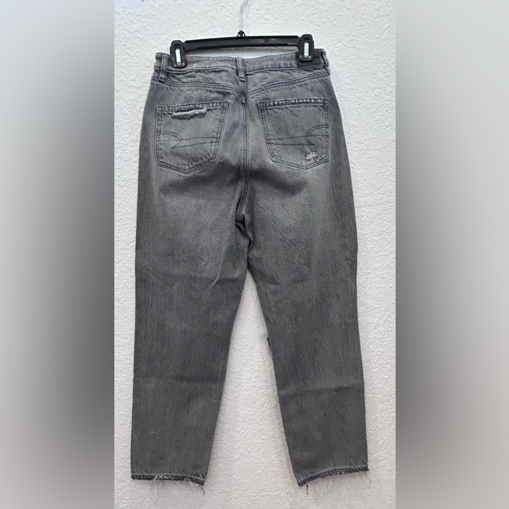 American Eagle Outfitters Gray Boyfriend Jeans Distressed B17 - Picture 2 of 4